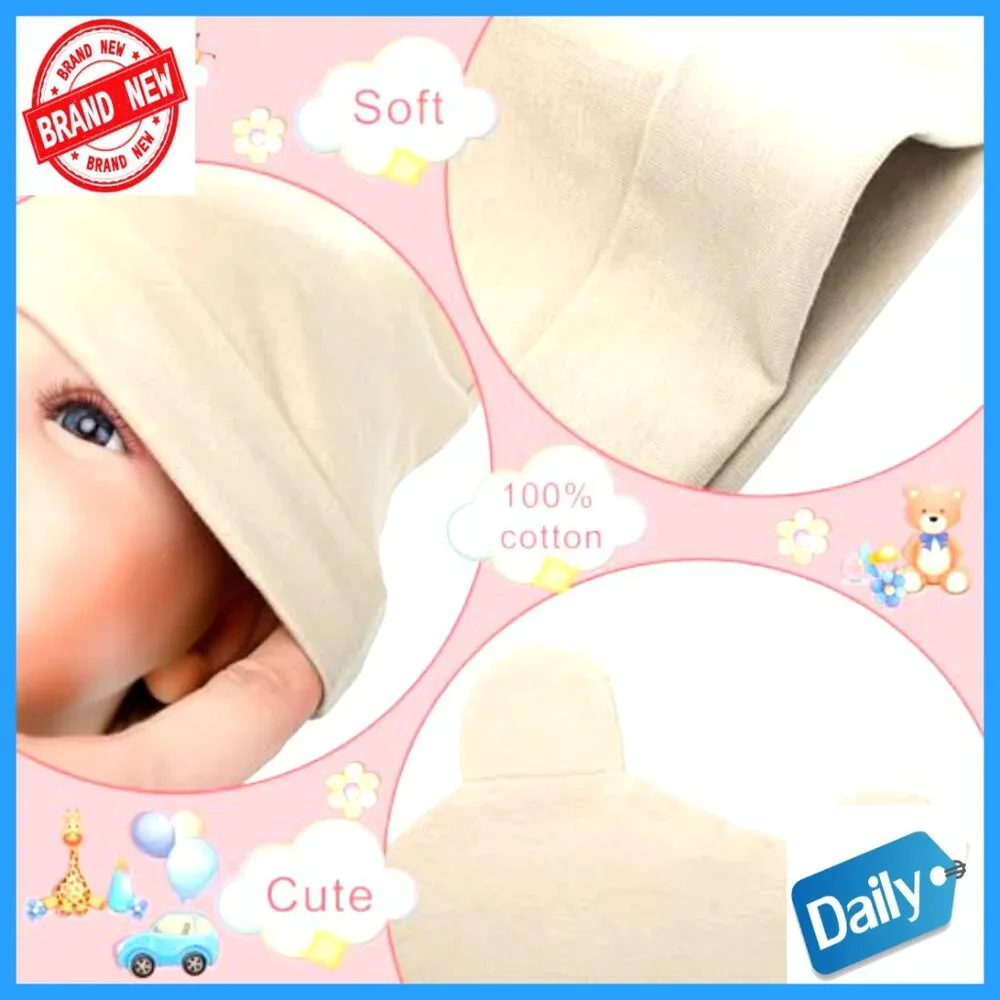 Newborn Hat Mittens Socks Set 10-Piece Cotton Infant Accessories 0-6 Months